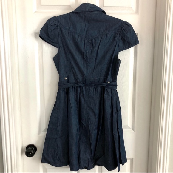 [ Sold ] Denim Retro-looking Dress, Large - Picture 2 of 7